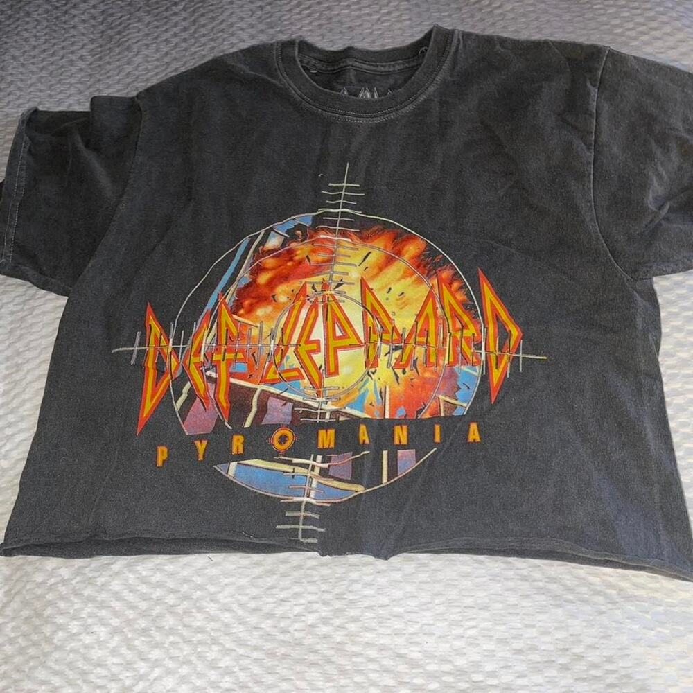 Def Leppard Pyromania Crop Top Halter T-shirt - Size Small/Medium